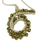 Ghungroo dancing bells white soft String pair (100 + 100 ) Kathak ghunghroo brass bells (16 NO.) dancers Bharatnatyam