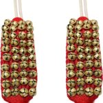Ghungroo dancing ghunghroo bells ankle bells Red soft pad Four line ghungroo (40 + 40 )